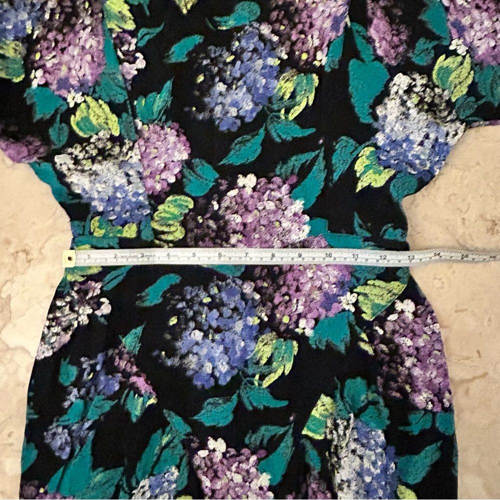 Vintage 80s Michelle Stuart Floral Dress Small - Picture 9 of 12